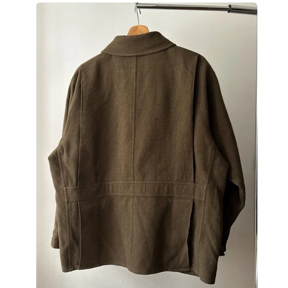 1990s Polo Ralph Lauren Wool Jacket | Vintage Green Sport Coat with Pockets - Picture 9 of 11